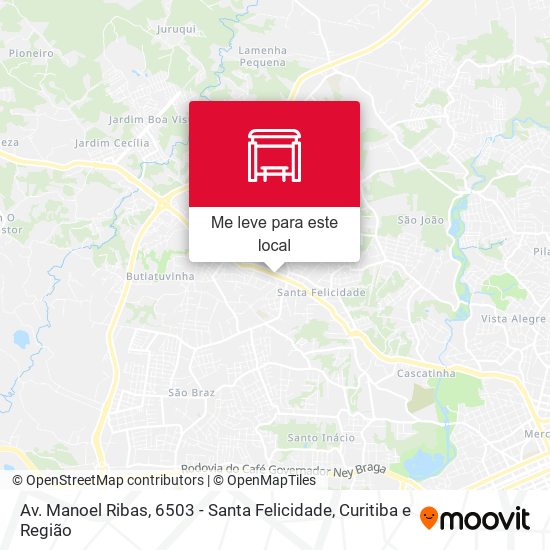Av. Manoel Ribas, 6503 - Santa Felicidade mapa