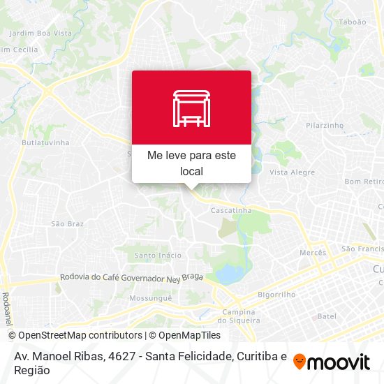 Av. Manoel Ribas, 4627 - Santa Felicidade mapa