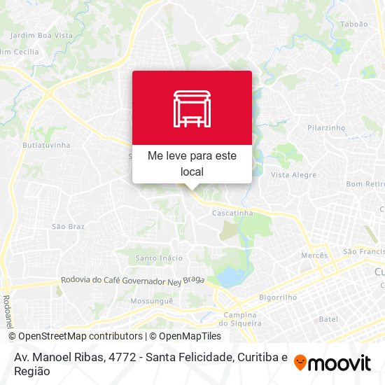 Av. Manoel Ribas, 4772 - Santa Felicidade mapa