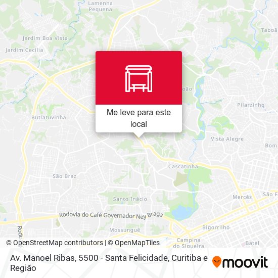 Av. Manoel Ribas, 5500 - Santa Felicidade mapa