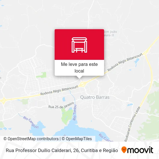 Rua Professor Duílio Calderari, 26 mapa