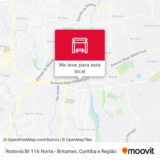 Rodovia Br 116 Norte - Britamec mapa