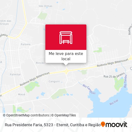 Rua Presidente Faria, 5323 - Eternit mapa