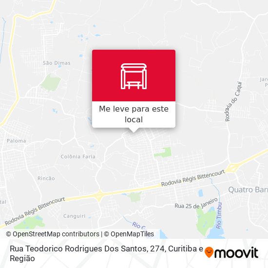 Rua Teodorico Rodrigues Dos Santos, 274 mapa