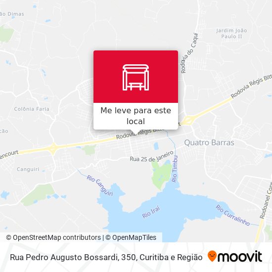 Rua Pedro Augusto Bossardi, 350 mapa