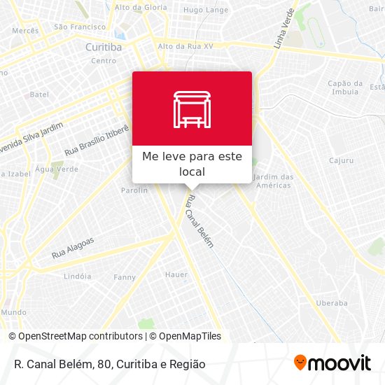 R. Canal Belém, 80 mapa