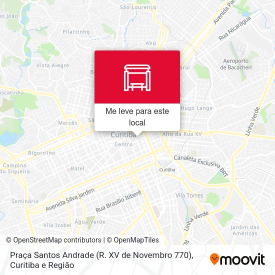 Praça Santos Andrade (R. XV de Novembro 770) mapa