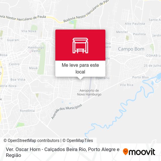 Ver. Oscar Horn - Calçados Beira Rio mapa