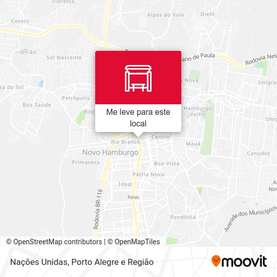 Nações Unidas mapa