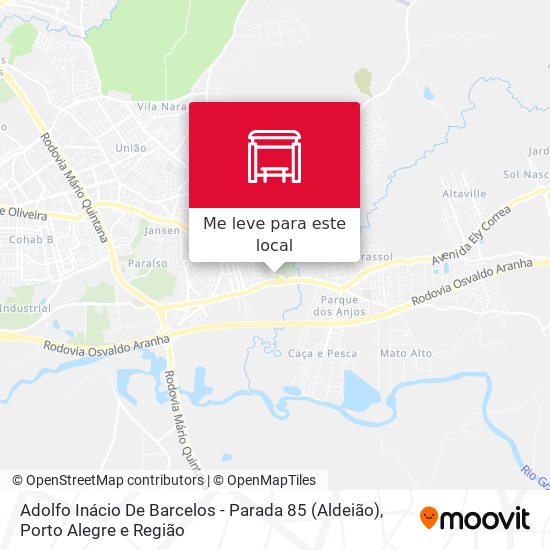 Adolfo Inácio De Barcelos - Parada 85 (Aldeião) mapa