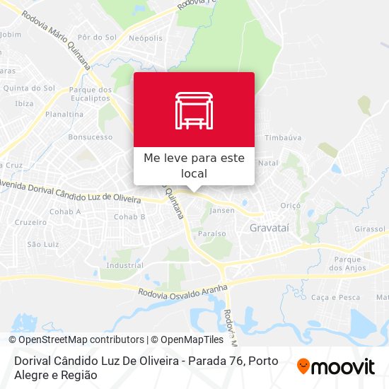 Dorival Cândido Luz De Oliveira - Parada 76 mapa