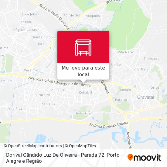 Dorival Cândido Luz De Oliveira - Parada 72 mapa
