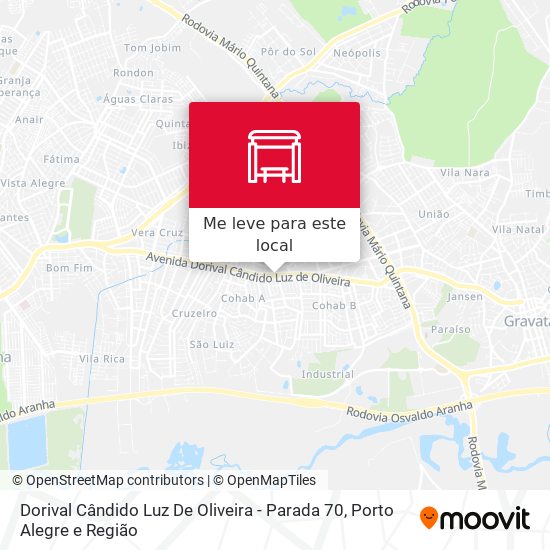 Dorival Cândido Luz De Oliveira - Parada 70 mapa