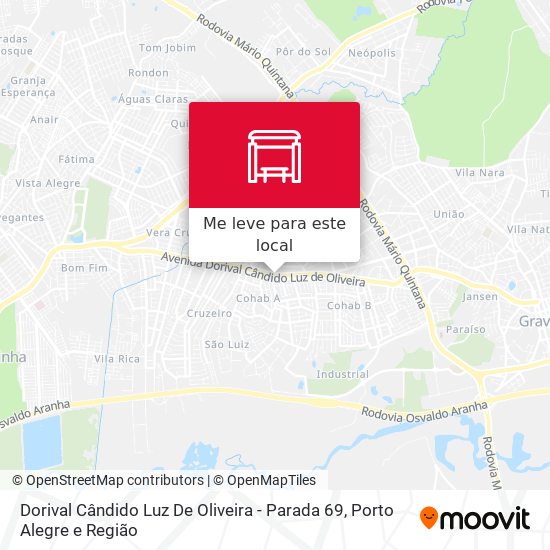 Dorival Cândido Luz De Oliveira - Parada 69 mapa