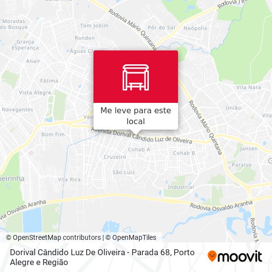 Dorival Cândido Luz De Oliveira - Parada 68 mapa