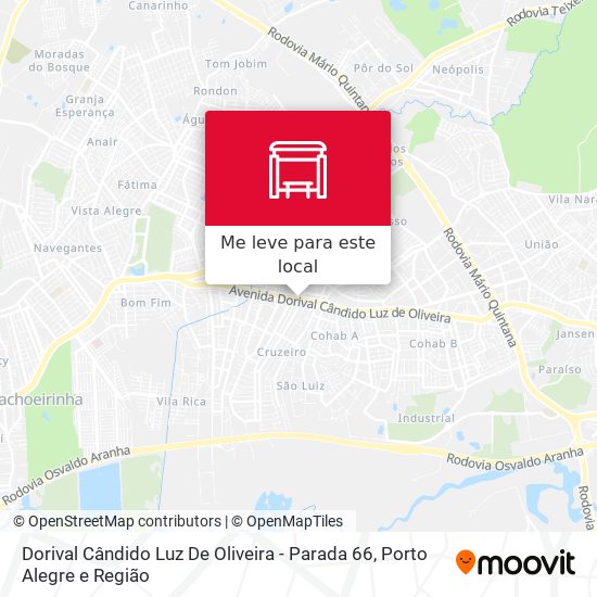 Dorival Cândido Luz De Oliveira - Parada 66 mapa