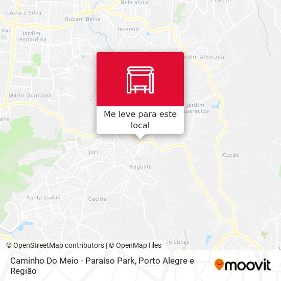 Caminho Do Meio - Paraíso Park mapa