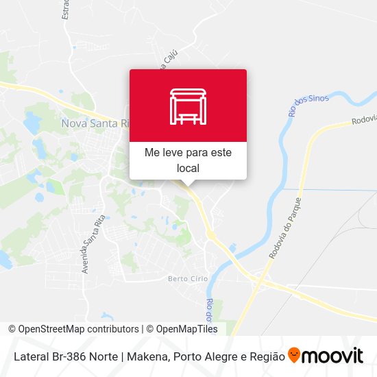 Lateral Br-386 Norte | Makena mapa