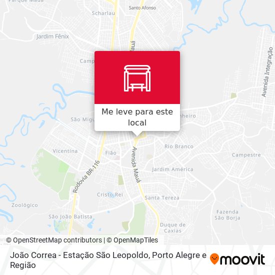 João Correa - Estação São Leopoldo mapa