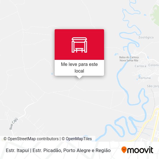 Estr. Itapuí | Estr. Picadão mapa