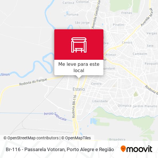 Br-116 - Passarela Votoran mapa