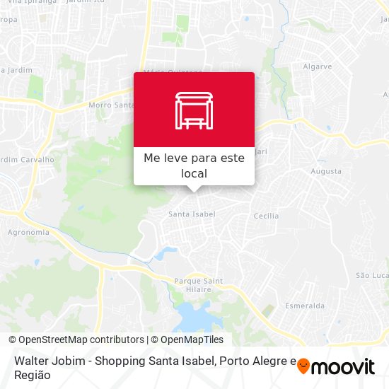 Walter Jobim - Shopping Santa Isabel mapa