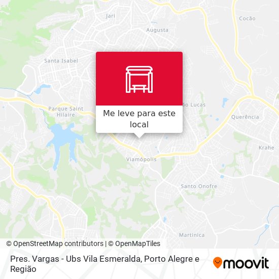 Pres. Vargas - Ubs Vila Esmeralda mapa