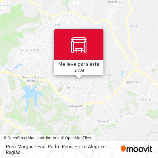 Pres. Vargas - Esc. Padre Réus mapa