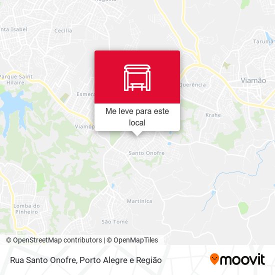 Rua Santo Onofre mapa