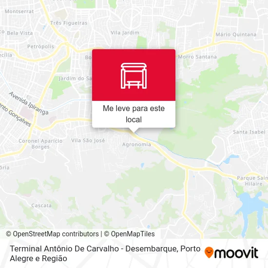 Terminal Antônio De Carvalho - Desembarque mapa