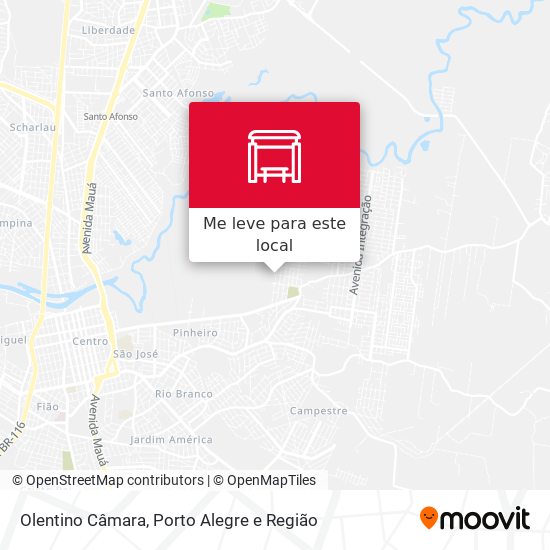 Olentino Câmara mapa