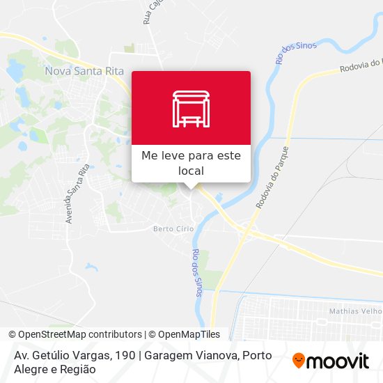 Av. Getúlio Vargas, 190 | Garagem Vianova mapa