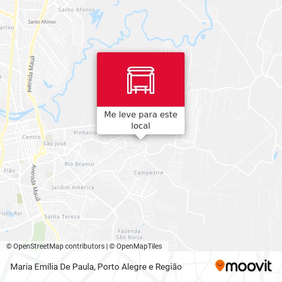Maria Emília De Paula mapa
