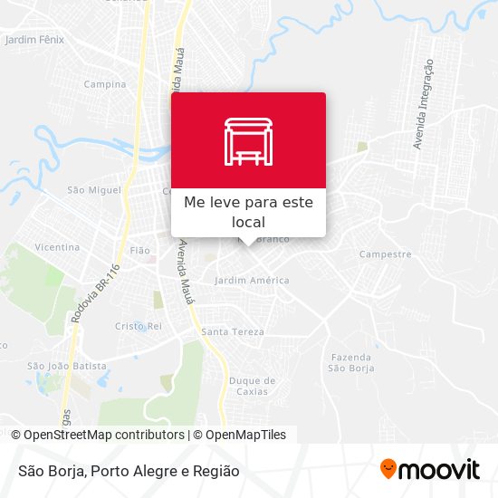 São Borja mapa