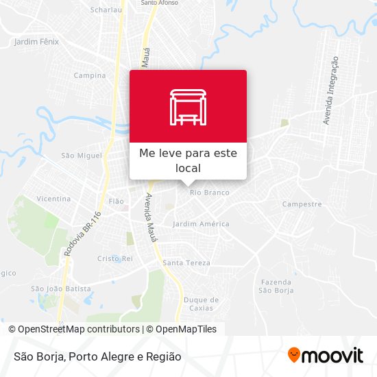 São Borja mapa