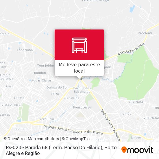 Rs-020 - Parada 68 (Term. Passo Do Hilário) mapa