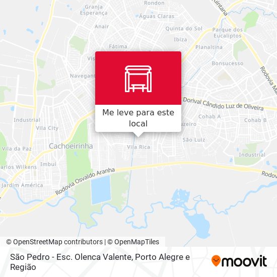 São Pedro - Esc. Olenca Valente mapa