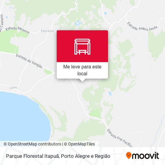 Parque Florestal Itapuã mapa