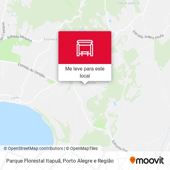 Parque Florestal Itapuã mapa