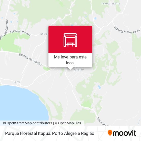 Parque Florestal Itapuã mapa