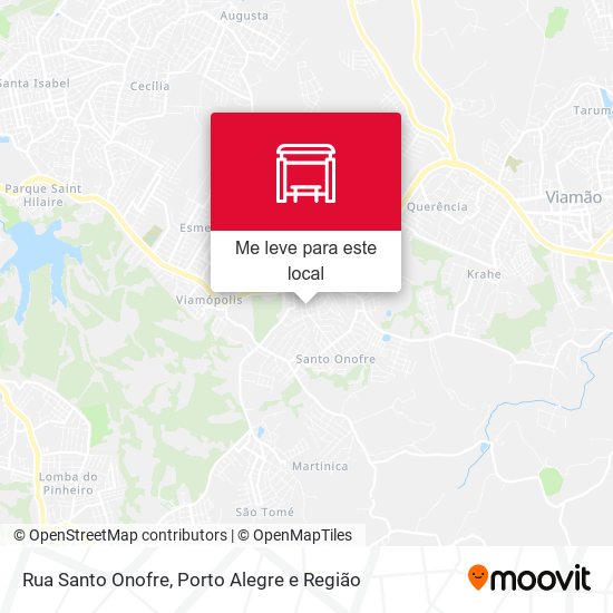 Rua Santo Onofre mapa
