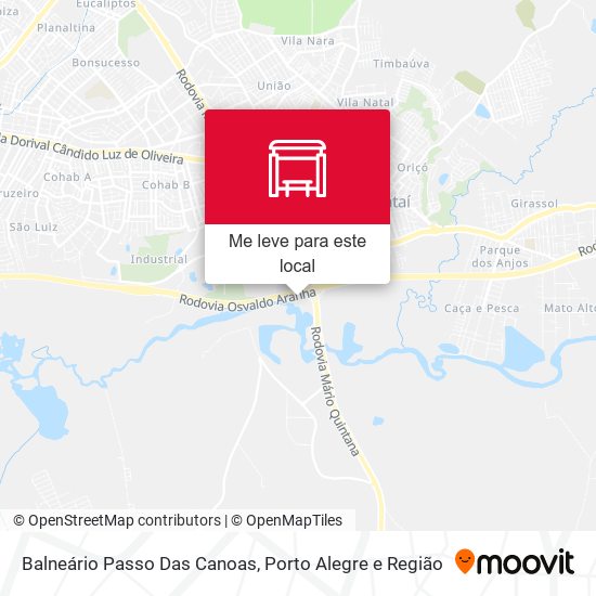 Balneário Passo Das Canoas mapa