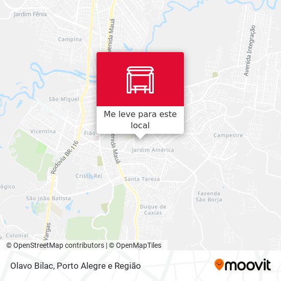 Olavo Bilac mapa