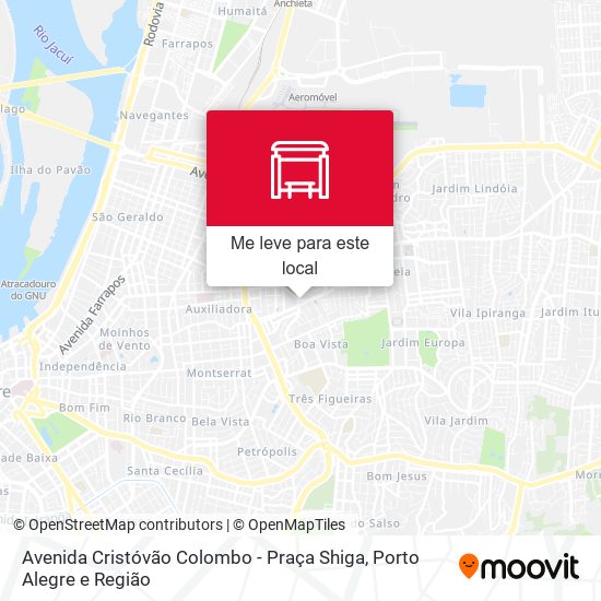 Avenida Cristóvão Colombo - Praça Shiga mapa