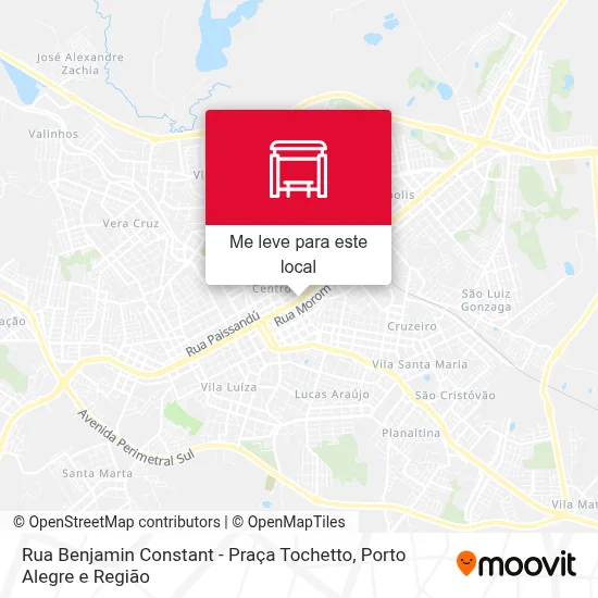 Rua Benjamin Constant - Praça Tochetto mapa