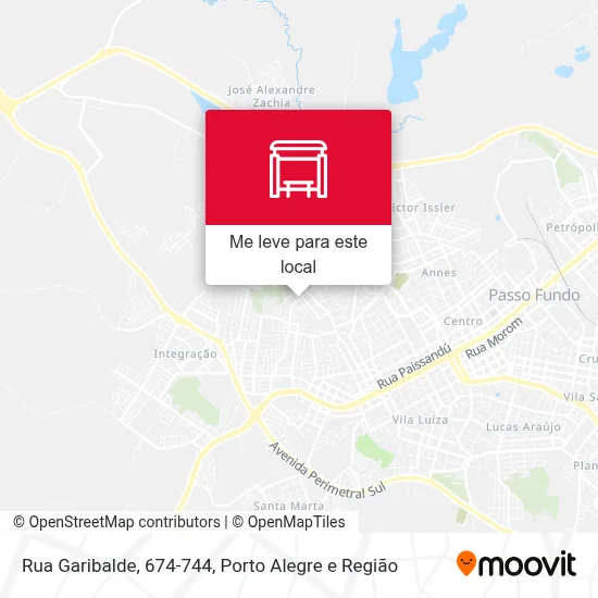 Rua Garibalde, 674-744 mapa