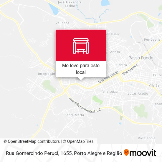 Rua Gomercindo Peruci, 1655 mapa