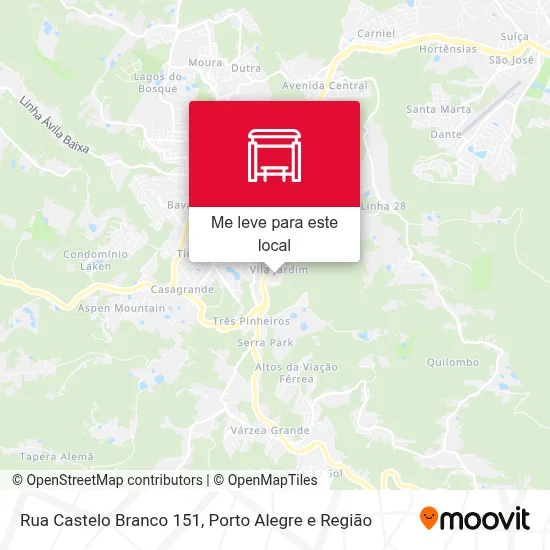 Rua Castelo Branco 151 mapa