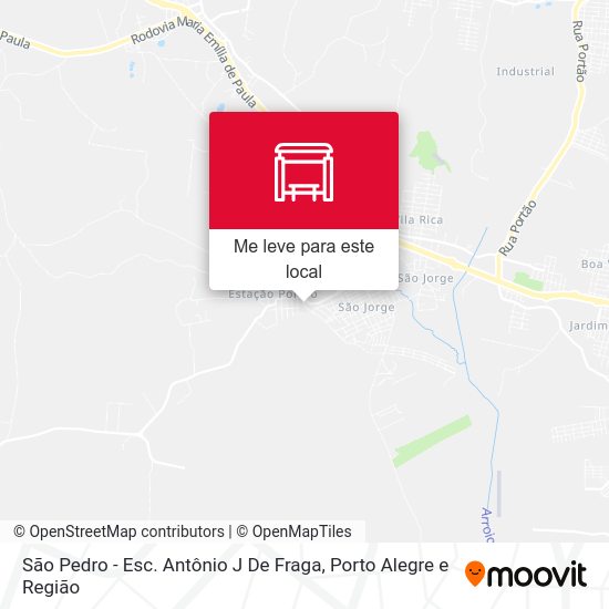 São Pedro - Esc. Antônio J De Fraga mapa