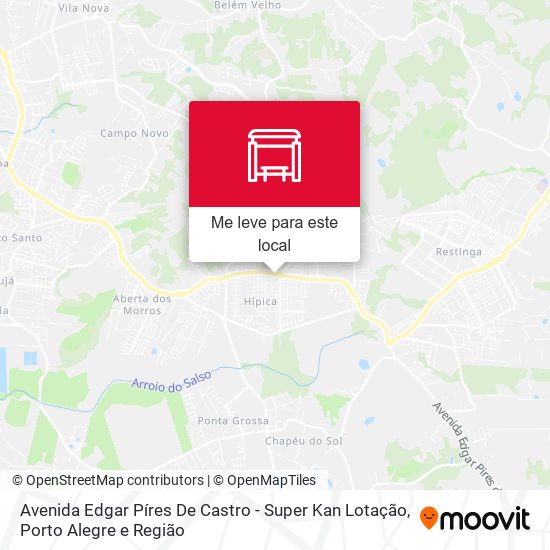 Avenida Edgar Píres De Castro - Super Kan Lotação mapa